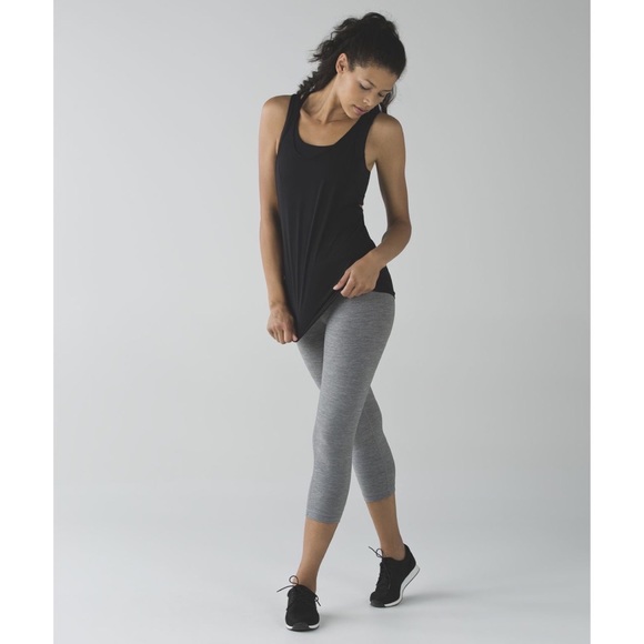 Lululemon Wunder Under Crop III Heathered Slate Luon
